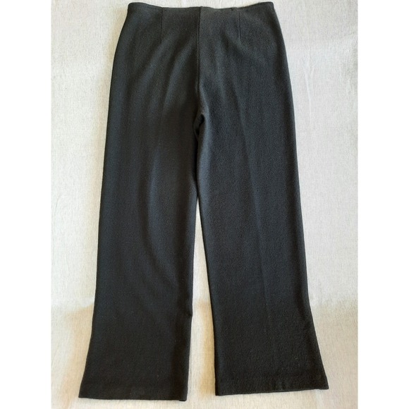 Eileen Fisher Petite Women's 28 Black Modal Relaxed Fit Wide Leg Ankle Pants - Picture 8 of 9